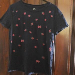 Size L, navy blue j crew top.